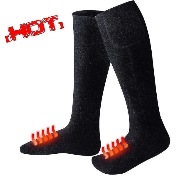 Summersum oppladbart batteri drevet oppvarmede sokker menn tykk varmefangst