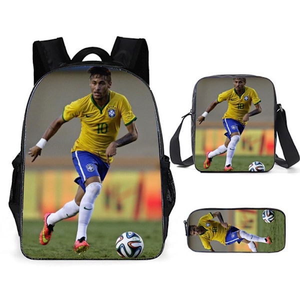 3 kpl/setti jalkapalloilija Lionel Messi reppu opiskelijan koululaukku R satchel