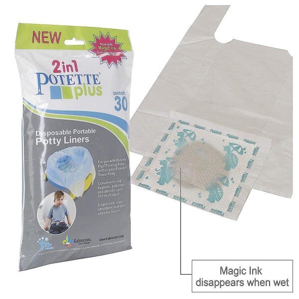 Potette Plus Potty-istuimen vuoraukset Magic Disappearing Ink -musteella, 30 kpl