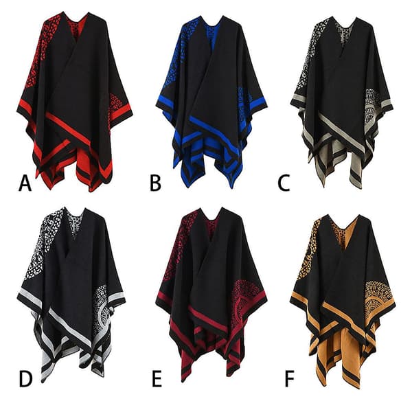 Vinter Tykkelse Poncho Mode Kappe Varme-holdige Wraps Sjal Daglig