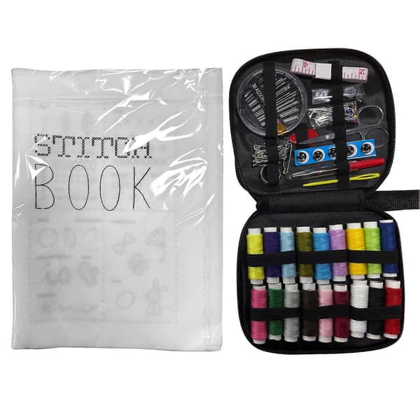 DIY Broderi Stingbog, Begynder Broderi Sting Referencebog med 200+ Håndsyning Tutorials til Korssting og Håndbroderi Book and sewing kit