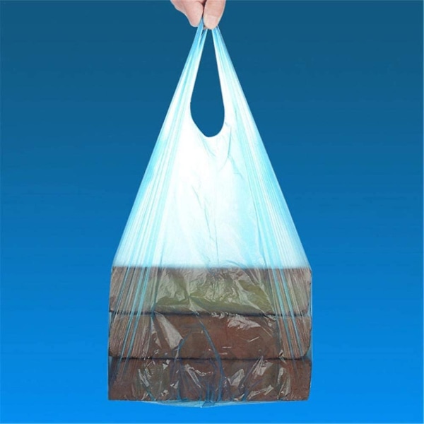 5 ruller 100 stk søppelpose lukking luktfri søppelpose universell miljøvennlig søppelpose håndtak bærbar søppelposer tykk plast plastpose for