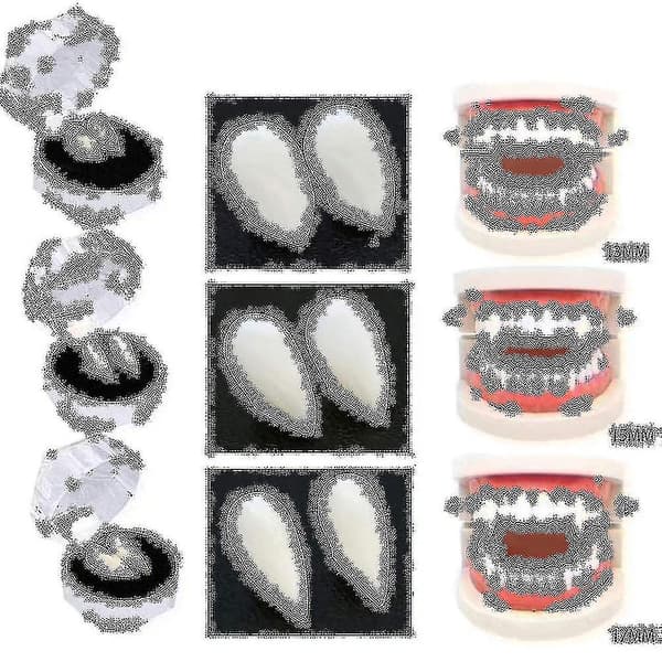 3 Par Vampyrtann / Braces, 3 Størrelser