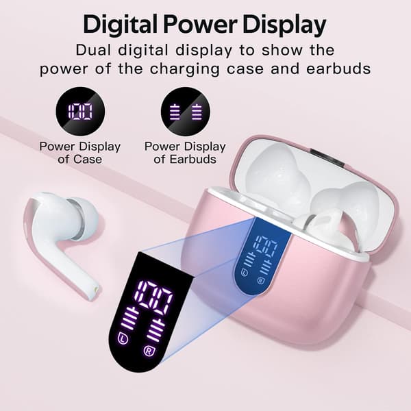 Bluetooth-hodetelefoner True Wireless Earbuds 60H avspilling LED