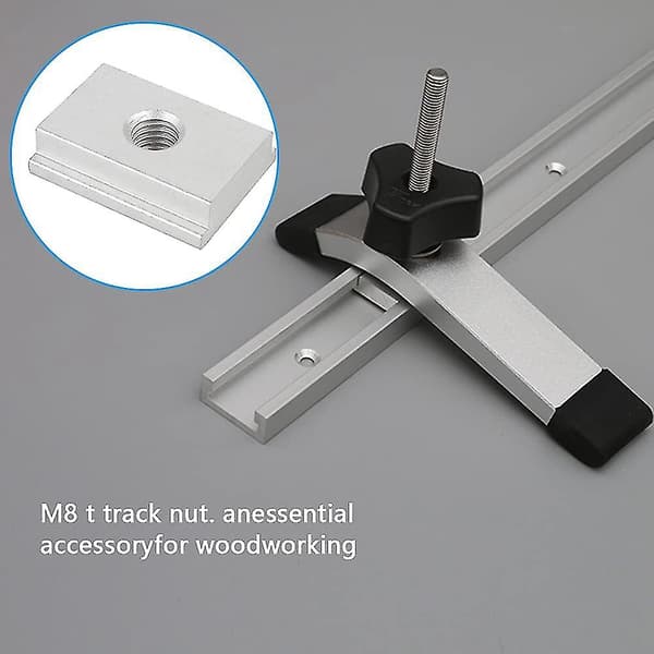 6 st T-spår muttrar, M8 T-skena glidmuttrar, aluminium spår mutter