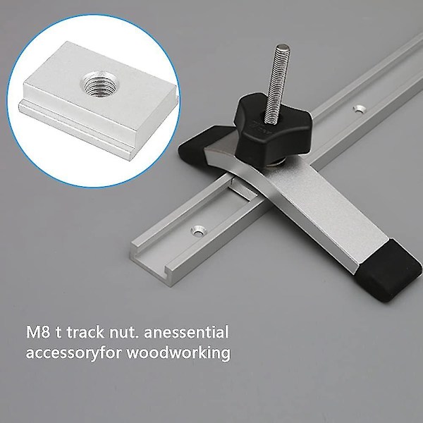 6 st T-spår muttrar, M8 T-skena glidmuttrar, aluminium spår muttrar, spår glidmuttrar, möbel spår muttrar