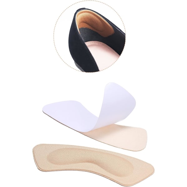 6 paria kantapäätyynyjä Heel Clip Itsekiinnittyvä vuorattu sisäpohjallinen jalkahoitosuoja (khaki)