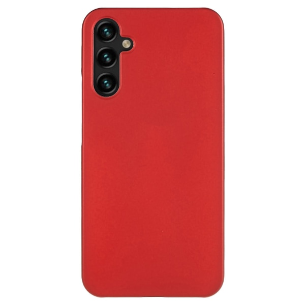 Til Samsung Galaxy A34 5g smartphone etui hård plast gummibelagt blank telefonbeskytter mobiltelefon cover Red