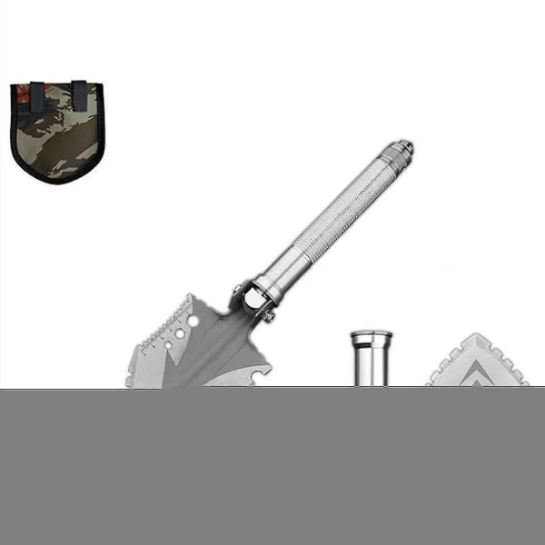Överlevnadsspade Fällbar Multifunktionell Camping Utomhus, Militär Fällbar Spade För Gräva, Vandra, Bil Nöd 1-section handle