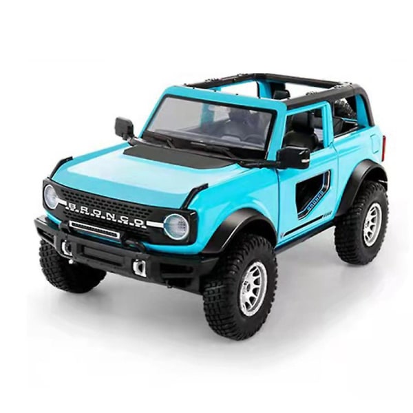 1:24 Ford Bronco Lima Legering Bilmodell Diecast Metal Toy Terrängfordon Bilmodell Simulering Ljud Ljus Samling Barnpresenter