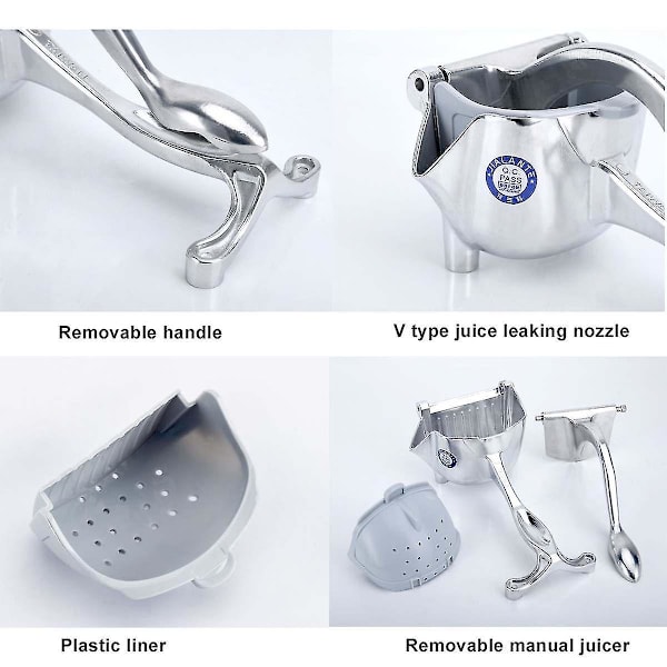 Multifunksjonell manuell juicepresse for appelsin, sitron og granateple
