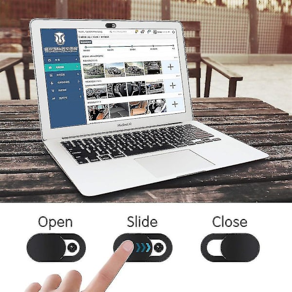 Webcam Cover Shutter Plastik Universal Kamera Cover Web Cam Slider Privacy Sticker til Smartphone Tablet PC Laptop Sort 1PCS