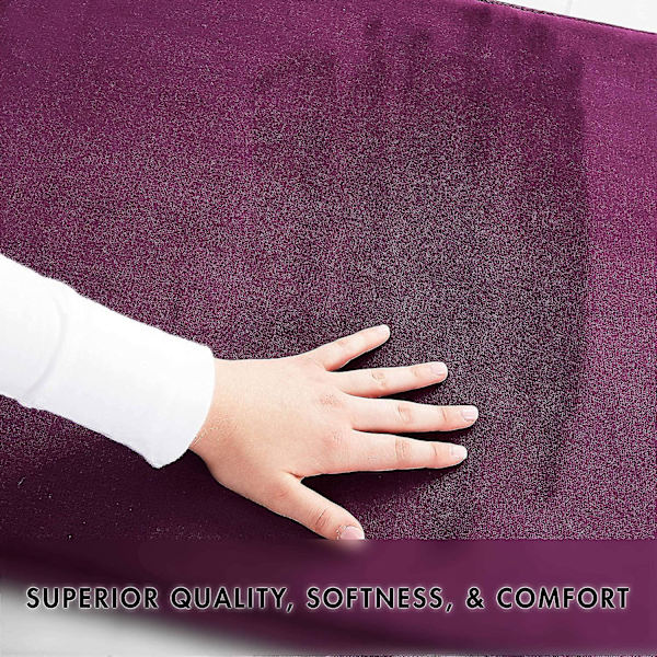 Wekity Memory Foam Badematte Sklisikker Absorberende Super Koselig Fløyel Baderomsmatte Teppe (17 Tommer X 24 Tommer, Lilla)