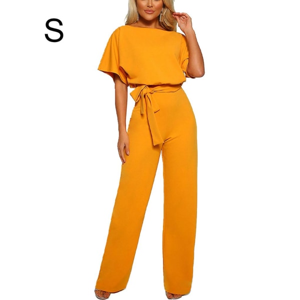 Dame Jumpsuit Kort Crewneck Romper Beach Vacation Daily Overall