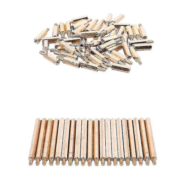 20 stk. M3 3mm Han-Hun Messing Hex Standoff Pcb Spacer Søjle 50mm