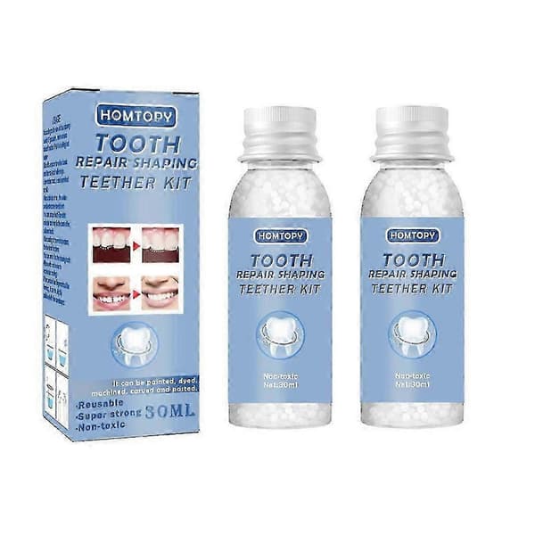 Sterk permanent tannsement for kroner, 30 ml tannlim med langvarig binding 2pcs