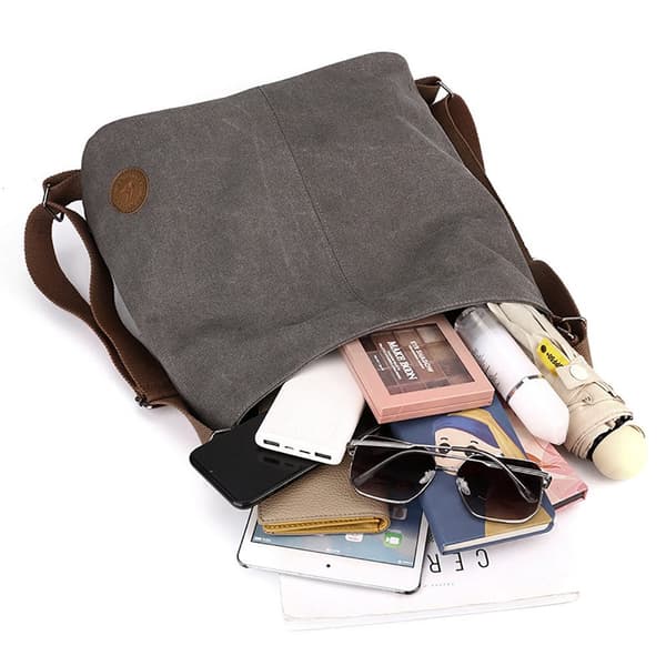 Uformell Canvas Skulderbag for Kvinner
