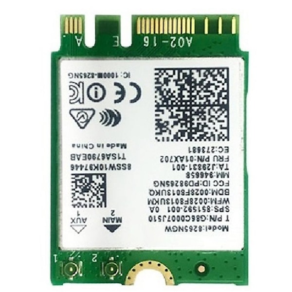Ac8265 Trådløst Netværkskort 2.4ghz-5ghz Dual-band M.2 Wifi-kort Med Ipex4 Generation Fleksibel Antenne