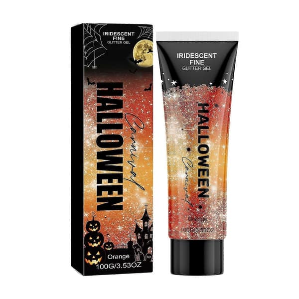 Halloween Glitter Gel Orange Shimmer Makeup