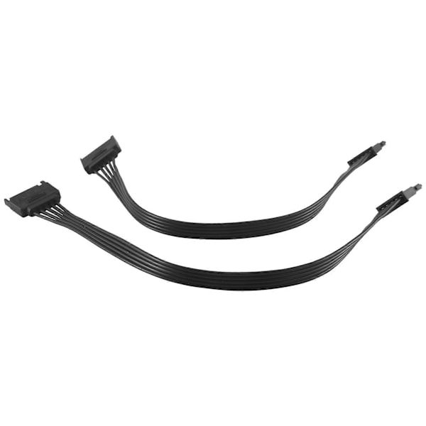 2 stk. SATA Strømkabel Forlenger, 15 Pin SATA Hann til Hunn Forlenger Strømkabel Adapter for Harddisk HDD, SSD, 30CM