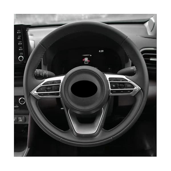 För Aqua/prius C 2020 2021 Bil Abs Silver Interiör Rattkåpa Formar