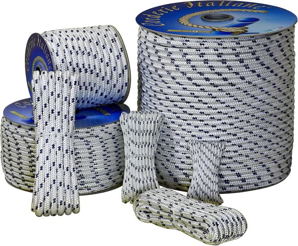 Nautisk rep, 6 mm - 10 m, vit