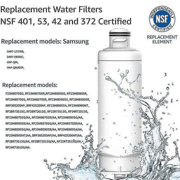 3-paks kjøleskap vannfilter for Samsung Da97-17376b Haf-qin Da97-08006c kvalitet