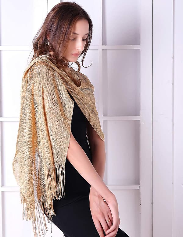 Dam Sparkle Sjal & Wraps för Festklänningar Guld
