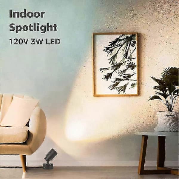2-pack Spotlights 3W Uplights Inomhus Golvspotlight 3000K Uplights Inomhus Accentbelysning 2pcs