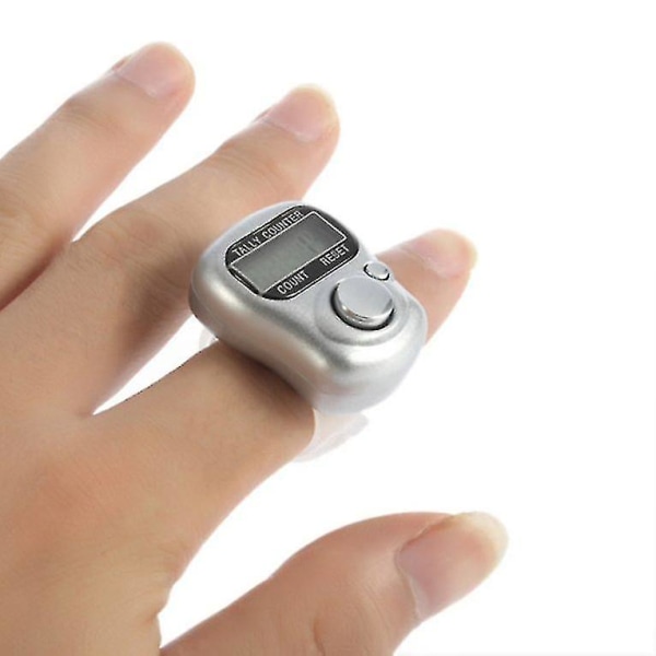 Mini 5-cifret LCD Elektronisk Digital Golf Finger Håndholdt Ring Tally Counter