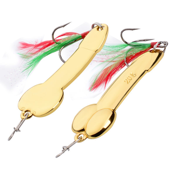 Skedhandtag guld med fjäder