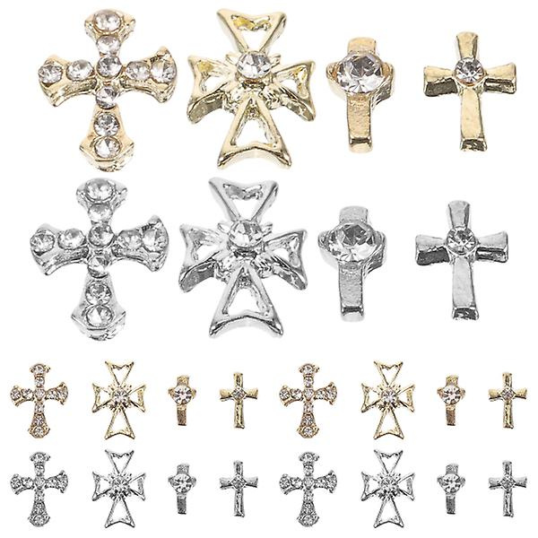 80 stk. kryds negle charms negle sten 3d negle perler kvinder