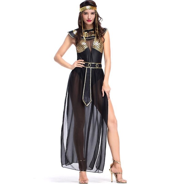 Medeltida Egypten Prinsessdräkt Egyptisk Cleopatra Cosplay Cleopatra Royal Fancy Dress Karnevalsfest Halloween kostymer Style 2 L