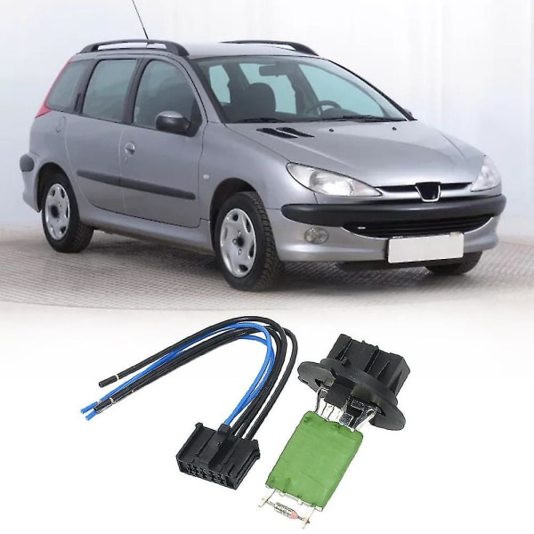 För Peugeot 206 307 Citroen Fläkt/värmare Motor Resistor+kabeldragning