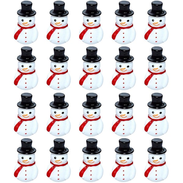 30 st tomtefigurer i juldekoration, snögubbe, dockhusdekorationer, små julfigurer i harts