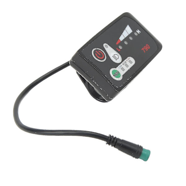 Elektrisk cykel LED-strömindikatorpanel Elektrisk cykelmodifieringsdisplaymätare med vattentät 5p-hane för 22,2 mm styre 36v