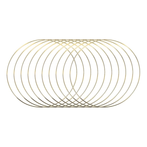 10 stk. 30 cm metal krans guirlande kvast guld håndværk ring diy bryllup krans dekoration, drøm chas