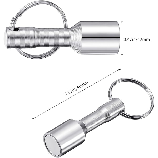 Sæt med 6 magnetiske metalnøgleringe Magnetiske nøgleringe Magnetiske nøgleringe i lommer med splitring Smykker test af magneter til metalgenbrugere, hobbyister og