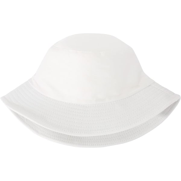 Bucket Hat Unisex aurinkohattu yksivärinen miesten naisten (valkoinen) White