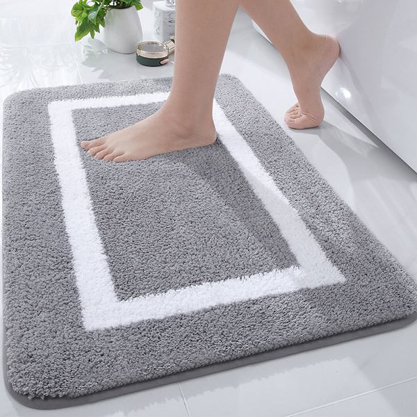 Kehyksellinen kylpyhuoneen lattiamatto, imukykyinen liukumaton kylpyhuoneen ovenmatto, nopeasti kuivuva imukykyinen matto kylpyhuoneen ovenmatto Style-1 other-one-size