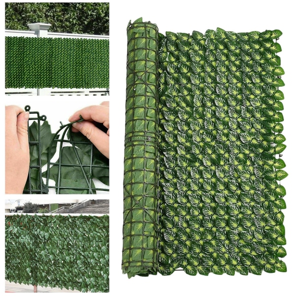 Artificial Ivy Privacy Gjerde 19,69'x118,11' Tommer For Yard Home Patio