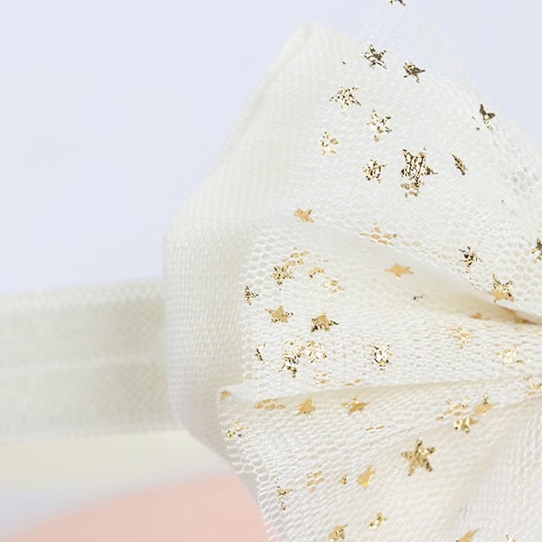 Baby Bow Hårbånd Stjerne Mesh Hårbånd Hårbånd Elastikker Småbarn Jenter