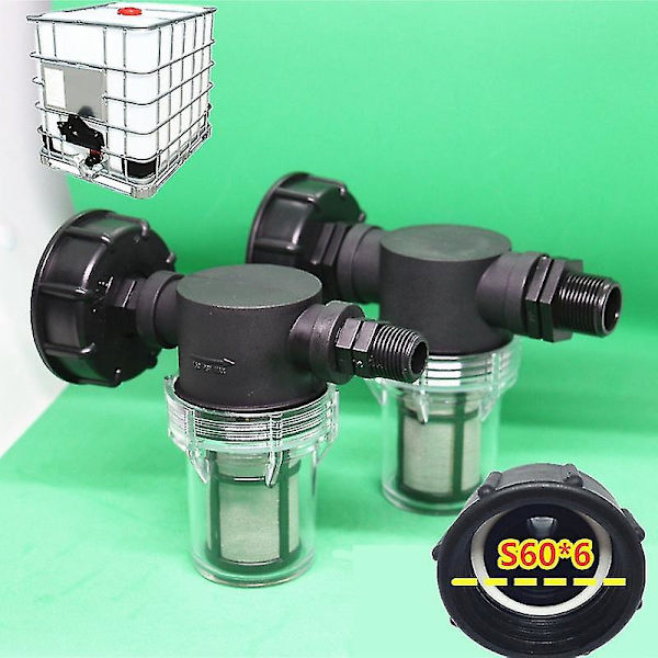 IBC Ton Tønde Samling Splitter Filter Stik (G3/4 Ekstern