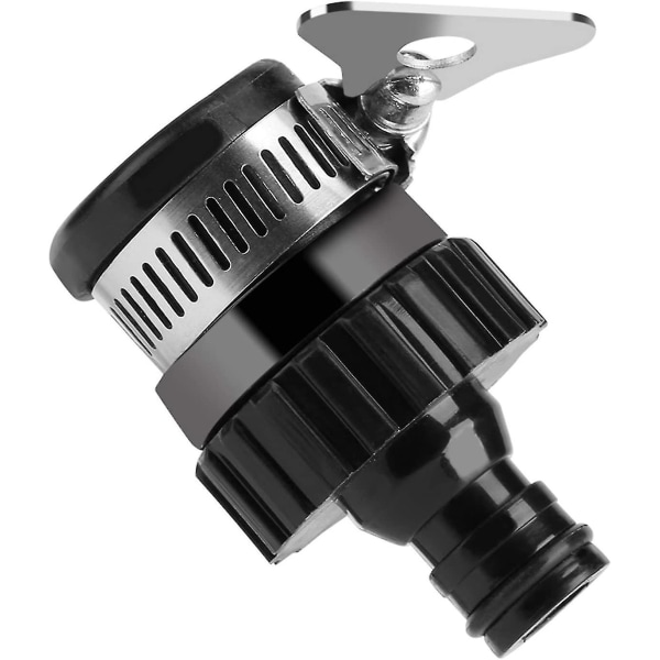 Universal vandhane slangeforbindelse til bilvask havevandslange hurtigkobling hane adapter diameter mindre end 20mm (sort)