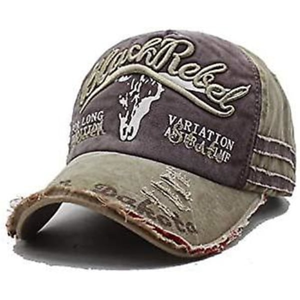 Khaki Basebollkeps Unisex Justerbar Golfhatt Andningsbar Vintage Jeans Anti-UV Solskyddskeps Hiphop Mode Snapback Sport