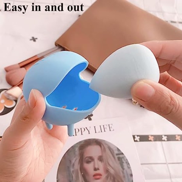 Beauty Blender -kotelo, matkakosmetiikkasienen säilytysastia, sininen Beauty Blender -säilytysastia S sky blue