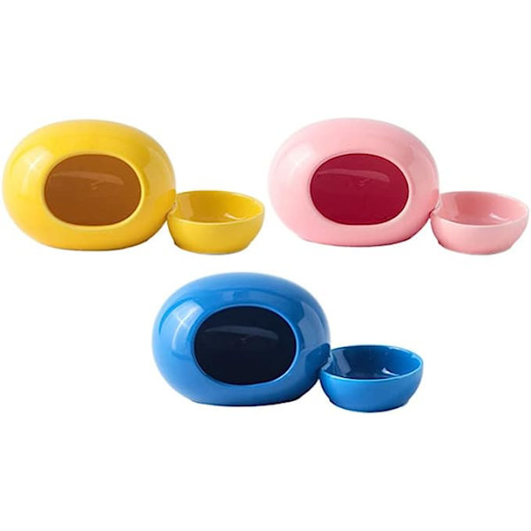 Keramiikkainen Hamsterin Talo ja Kulho, Hamsterin Tarvikkeet, Pieneläinten Asunnot Blue nest + grain bowl *1