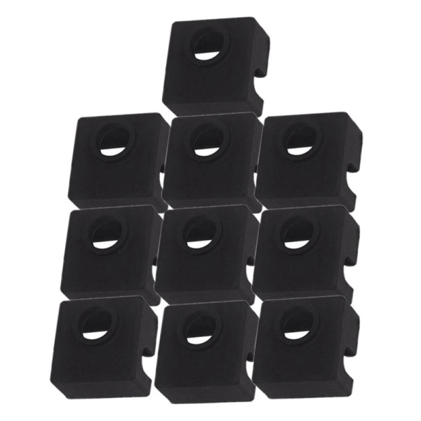 10 st/förpackning 3D-skrivare Silikonmunstycke Strumpor Skydd Värmeisolering Hylsa för Extruder Värmeblock -3-10