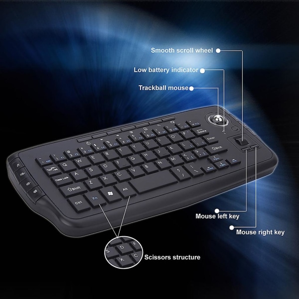 Styrekule trådløst tastatur Multimedia funksjonelt