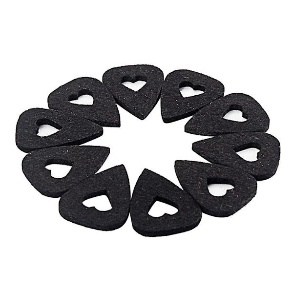 10 stycken gitarr ukulele filt dyna filt plektrum för gitarrdelar svart